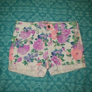 Floral Print Girls Shorts